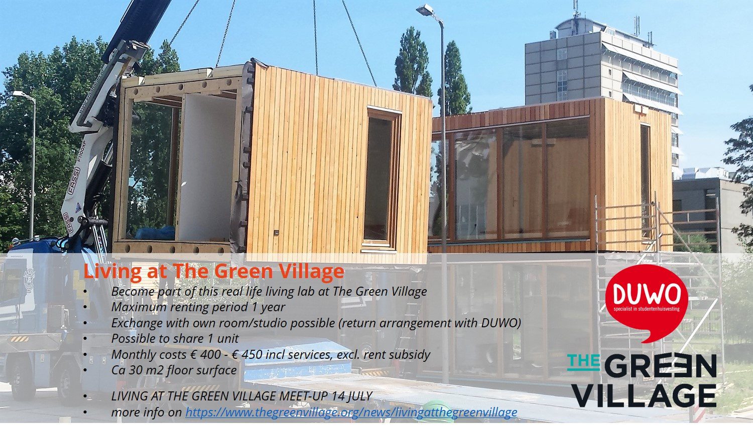 living at the green village: sign up